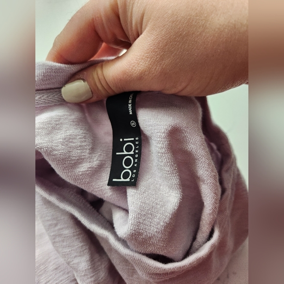 NWOT - Bobi Los Angeles | Short Sleeve Top with Ruffle Sleeves -  Small, Lilac - Picture 5 of 5